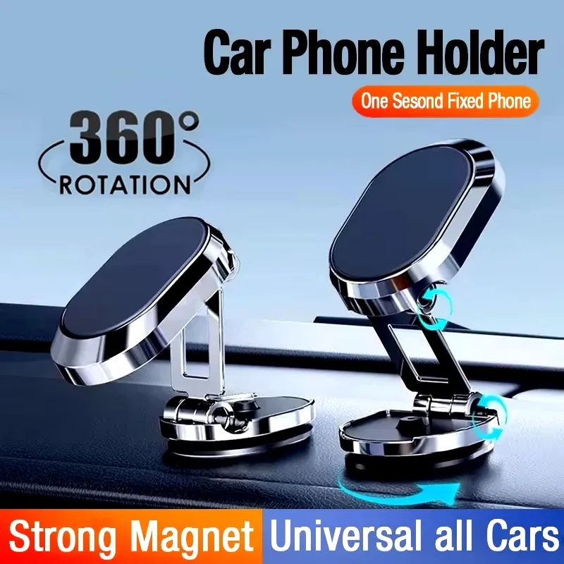 Phone Accessories Usa - Magnetische autotelefoonhouder, magnetische telefoonbevestiging, opvouwbare dashboardstandaard,