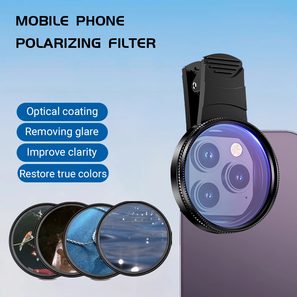 Phone Accessories Usa - 52MM mobiele telefoonlens Universele polarisatorkamera met