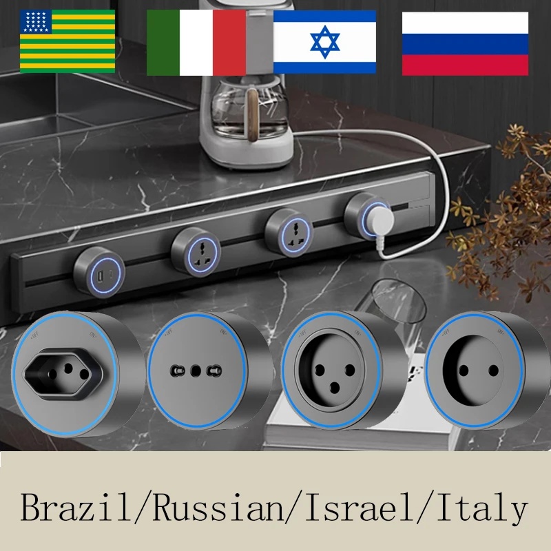 Phone Accessories Uk - 30CM/40CM/50CM Brazilië/Russisch/Israël/Italië Track Socket Wandcontactdoos Verplaatsbare