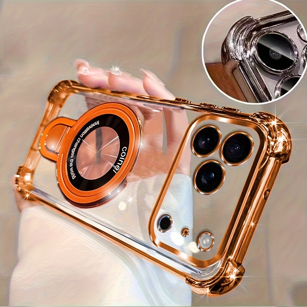 Phone Accessories Popsocket - Luxe geplateerde telefoonhoes voor iPhone 17