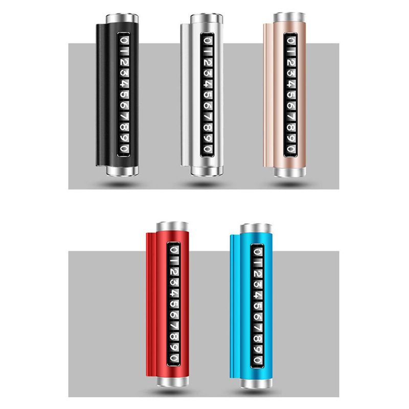 Phone Accessories For Car - Metalen Auto Tijdelijke Parkeerkaart Draaien Telefoonnummerplaat