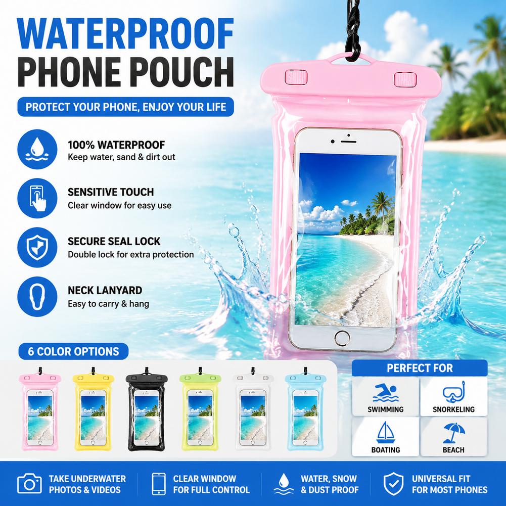 Doorzichtige waterdichte telef - Phone Accessories Pouch recensie en prijs